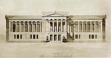 Проект фасада Музея изящных искусств Р.И. Клейна.